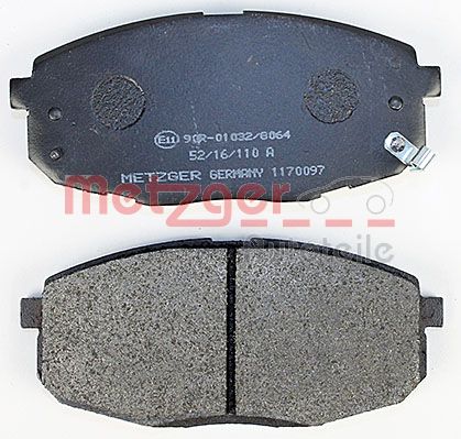 METZGER 1170097 Bremsbelagsatz, Scheibenbremse